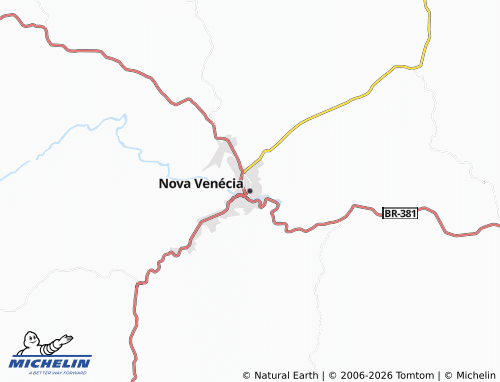 MICHELIN Nova Venécia map - ViaMichelin