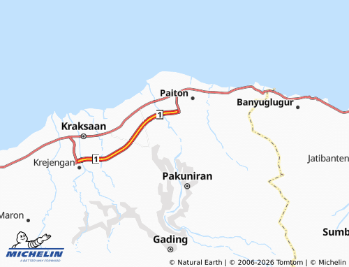 Mapa MICHELIN Kalikajar Wetan - ViaMichelin