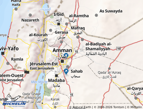 Kaart MICHELIN Muhafadhat al-Zarqa' - ViaMichelin