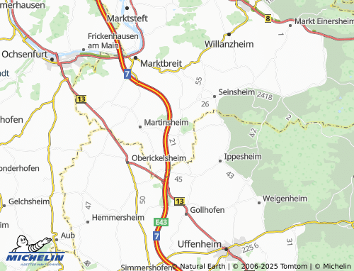 MICHELIN Gnötzheim map - ViaMichelin