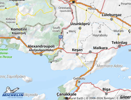 Kaart MICHELIN İpsala - ViaMichelin