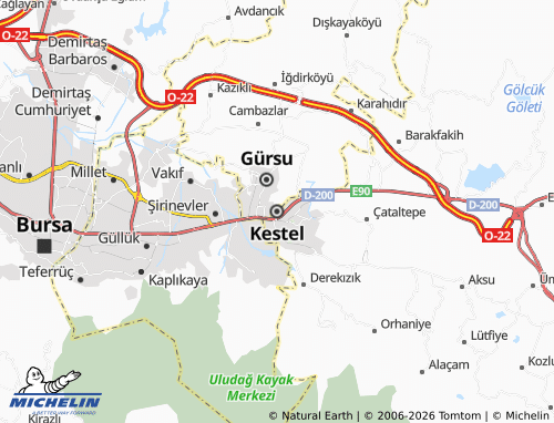 MICHELIN Kestel map - ViaMichelin