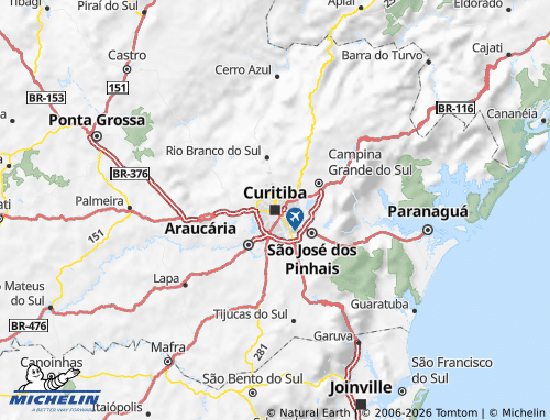 Carte MICHELIN Paraná - ViaMichelin