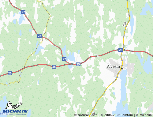 Carte MICHELIN Hjortsberga - ViaMichelin