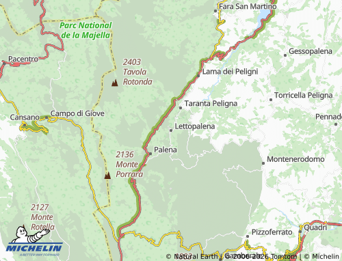 Mapa MICHELIN Lettopalena - ViaMichelin
