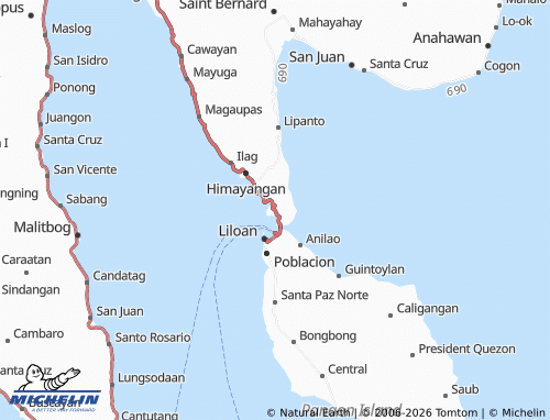 MICHELIN Tabugon map - ViaMichelin