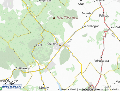 Mapa MICHELIN Csákvár - ViaMichelin