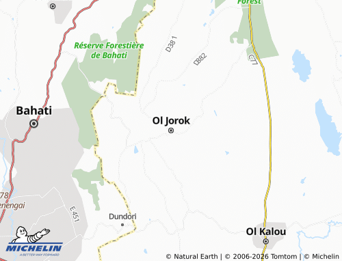MICHELIN Ol Jorok map - ViaMichelin