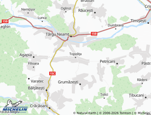 Mappa MICHELIN Topolița - ViaMichelin