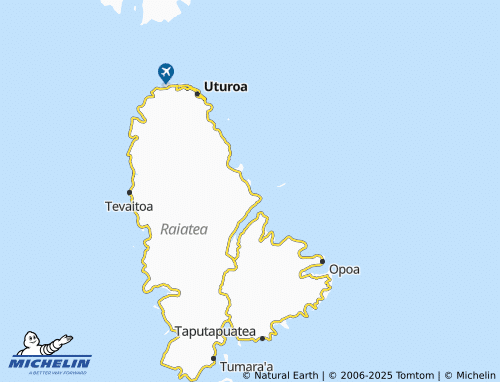 MICHELIN Avera-Ra'iatea map - ViaMichelin