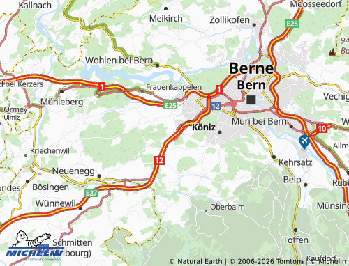 MICHELIN-Landkarte Niederwangen bei Bern - ViaMichelin