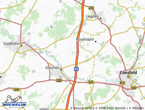 MICHELIN Büren map - ViaMichelin