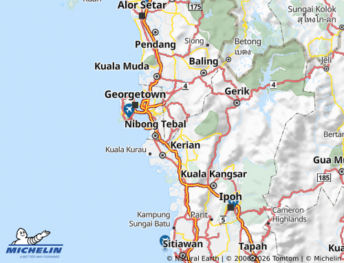 MICHELIN Bandar Baharu map - ViaMichelin