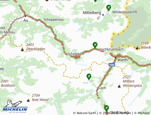 Mappa MICHELIN Schröcken - ViaMichelin