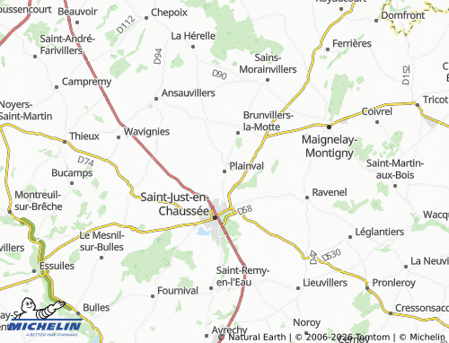 MICHELIN Plainval map - ViaMichelin