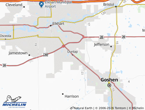 Mapa MICHELIN Dunlap - ViaMichelin