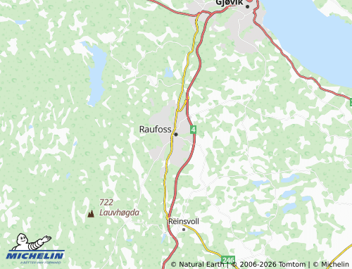 MICHELIN-Landkarte Raufoss - ViaMichelin