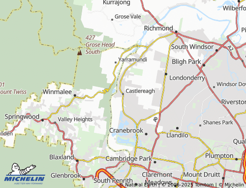 Mapa MICHELIN Castlereagh - ViaMichelin