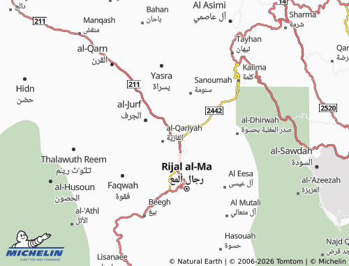 MICHELIN-Landkarte al-Huquw - ViaMichelin