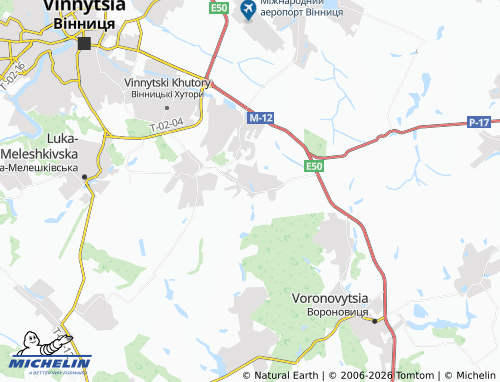 Mappa MICHELIN Sokyryntsi - ViaMichelin