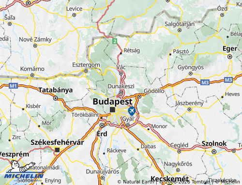 Mapa MICHELIN Dunakeszi járás - ViaMichelin