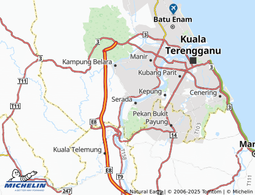 MICHELIN PAKR Batu Hampar map - ViaMichelin