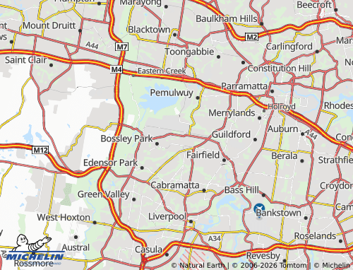 Mapa MICHELIN Wetherill Park - ViaMichelin