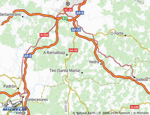 MICHELIN Oza map - ViaMichelin