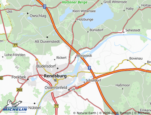 MICHELIN Borgstedt map - ViaMichelin