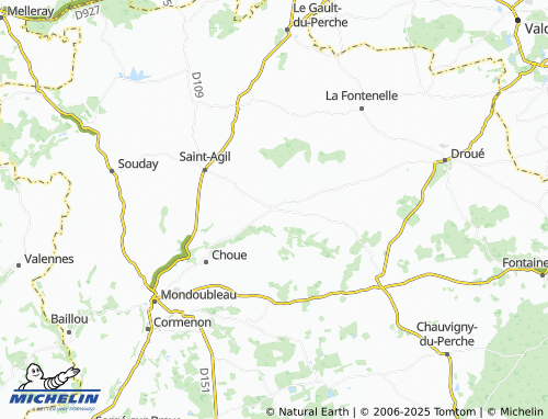 MICHELIN Boursay map - ViaMichelin