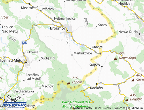 MICHELIN Martínkovice map - ViaMichelin