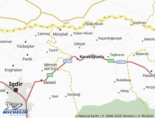 MICHELIN Karakoyunlu map - ViaMichelin