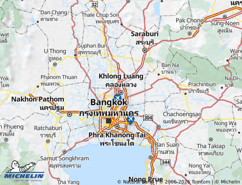 Mappa MICHELIN Amphoe Khlong Luang - ViaMichelin