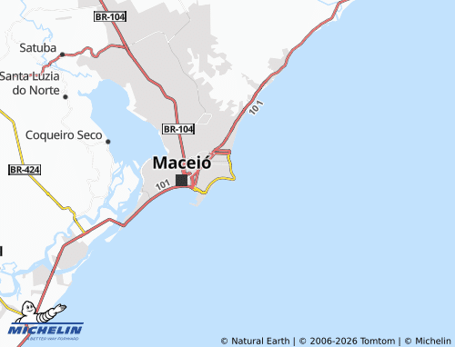Mapa MICHELIN Ponta Verde - ViaMichelin