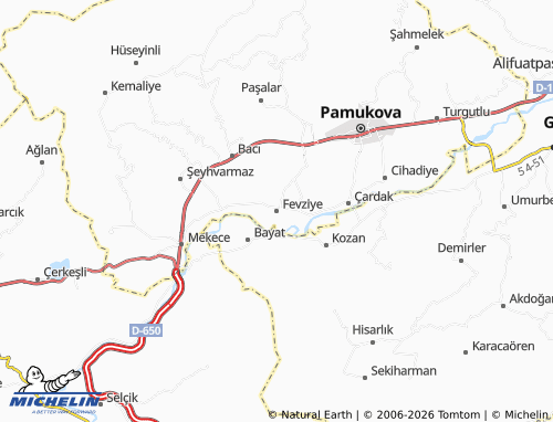 MICHELIN Fevziye map - ViaMichelin