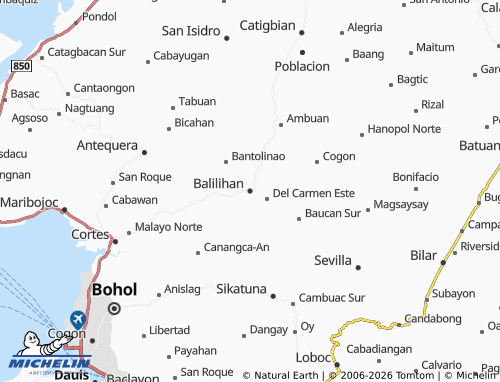 MICHELIN Balilihan map - ViaMichelin
