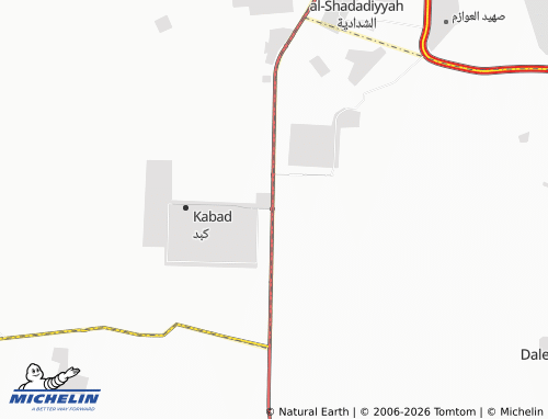 MICHELIN Kabd Agricultural Block 1 map - ViaMichelin