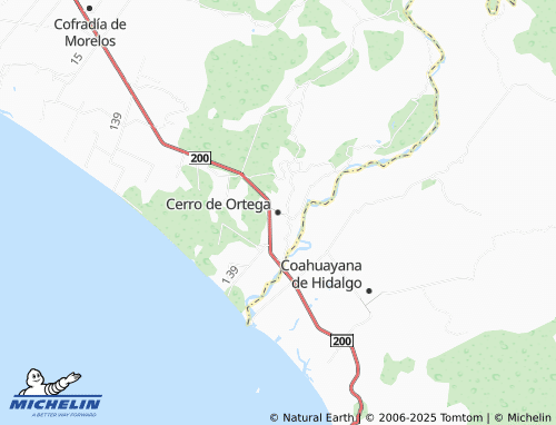 MICHELIN Cerro de Ortega map - ViaMichelin