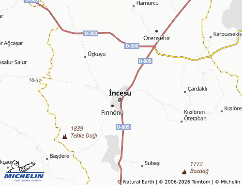 MICHELIN Gönenkent map - ViaMichelin