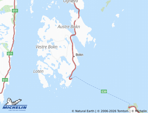MICHELIN Bokn map - ViaMichelin
