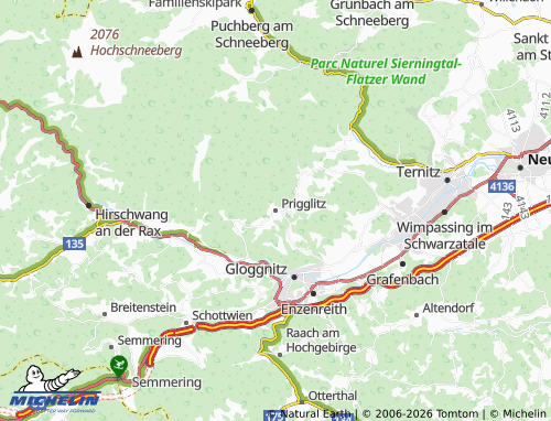 MICHELIN Prigglitz map - ViaMichelin