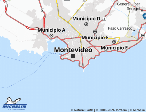 Mapa MICHELIN Montevideo - ViaMichelin