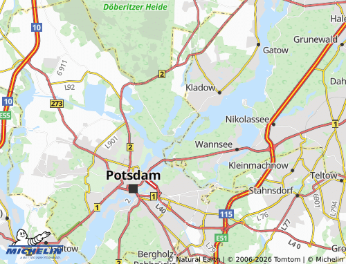 MICHELIN Sacrow map - ViaMichelin