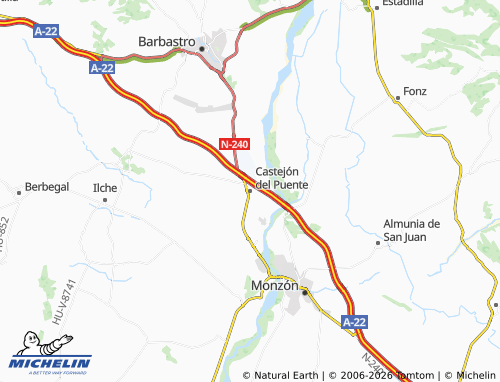 MICHELIN Castejón del Puente map - ViaMichelin