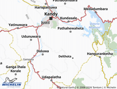 MICHELIN Perawatta West map - ViaMichelin