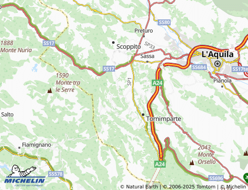 MICHELIN Piè la Costa map - ViaMichelin