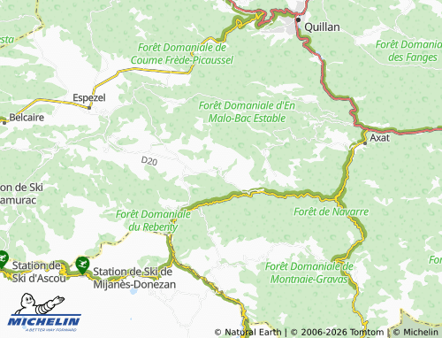 MICHELIN Bessède-de-Sault map - ViaMichelin