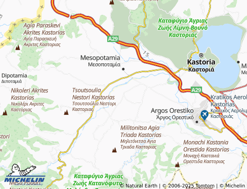 Carte MICHELIN Tsakoni - ViaMichelin