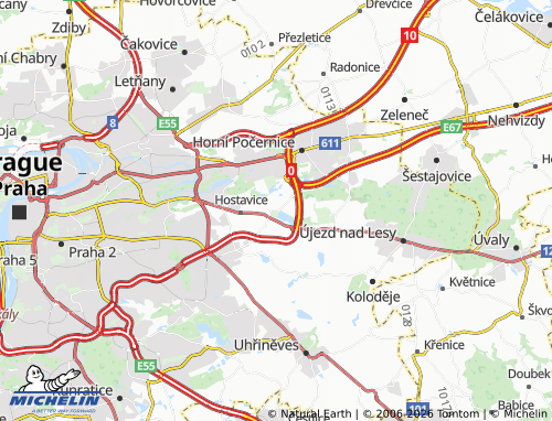 Mapa MICHELIN Dolní Počernice - ViaMichelin