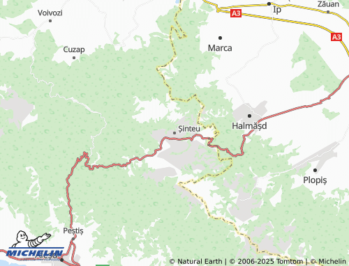 MICHELIN Șinteu map - ViaMichelin